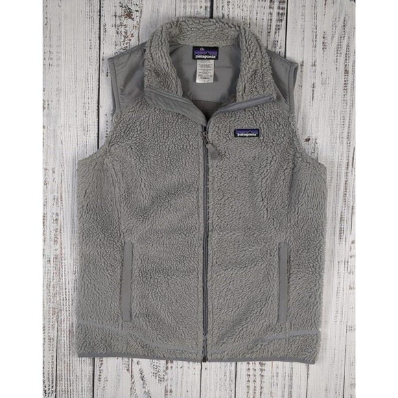 2014 Patagonia Worn Wear Womens Retro X Sherpa Deep Pile Vest Gray Size L - Picture 4 of 6